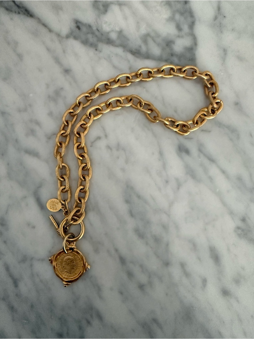 🌟Susan Shaw Swiss franc coin necklace